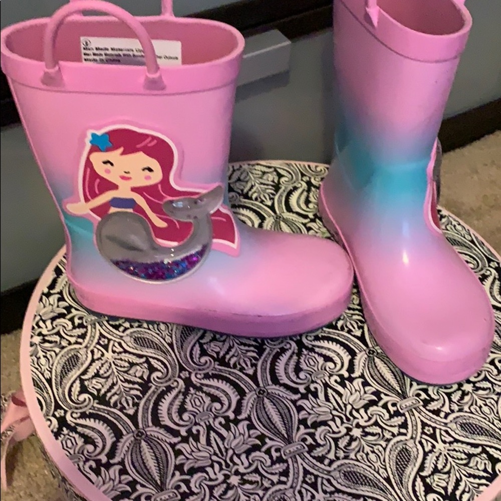Mermaid rain boots
